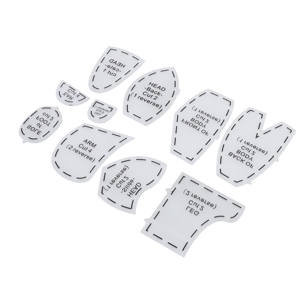 Memory Bear Template Ruler Set Acrylic Memory Bear Sewing Pattern Template Ruler