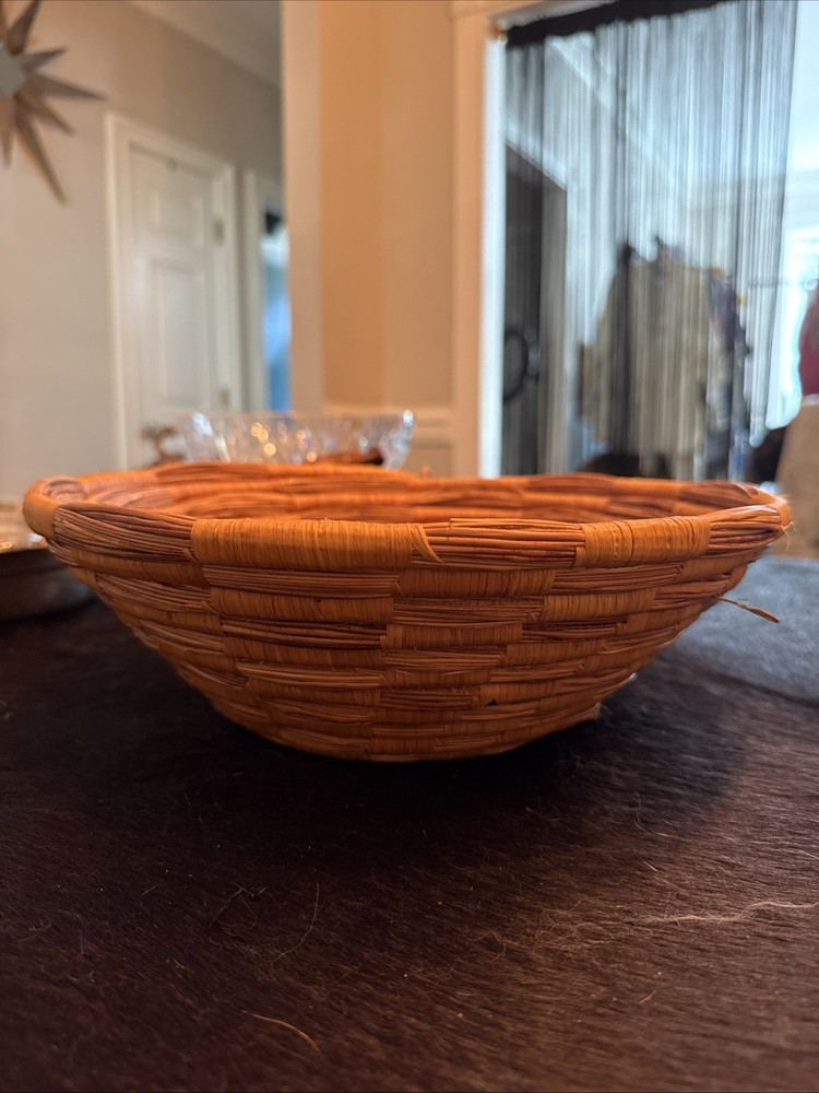 Long Leaf Pine Needle 11 In. Basket With Loop For Hanging