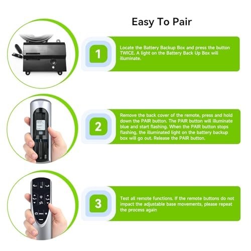 Replacement Remote Control for Tempurpedic Ergo Adjustable Bed Base RF358A RF502