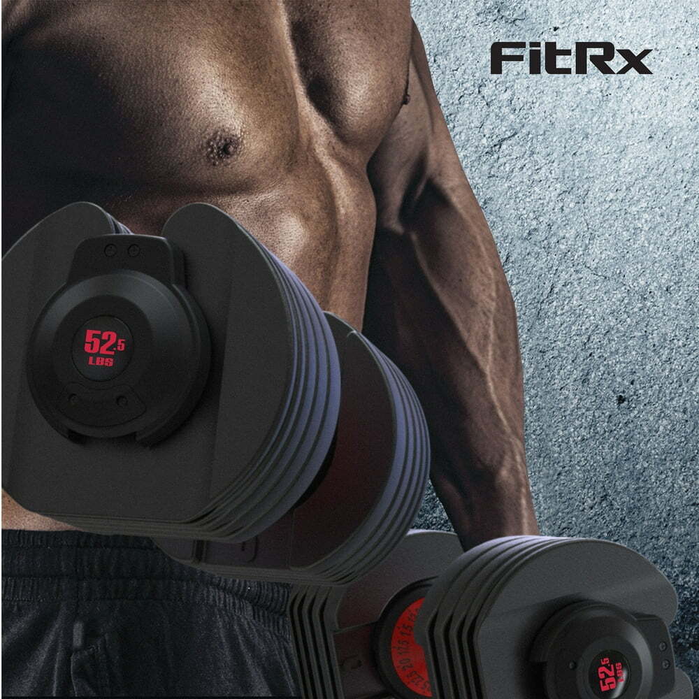 Adjustable Dumbbell Weights Set 5-52.5 Lbs Quick-Select Weight Training Rack Set