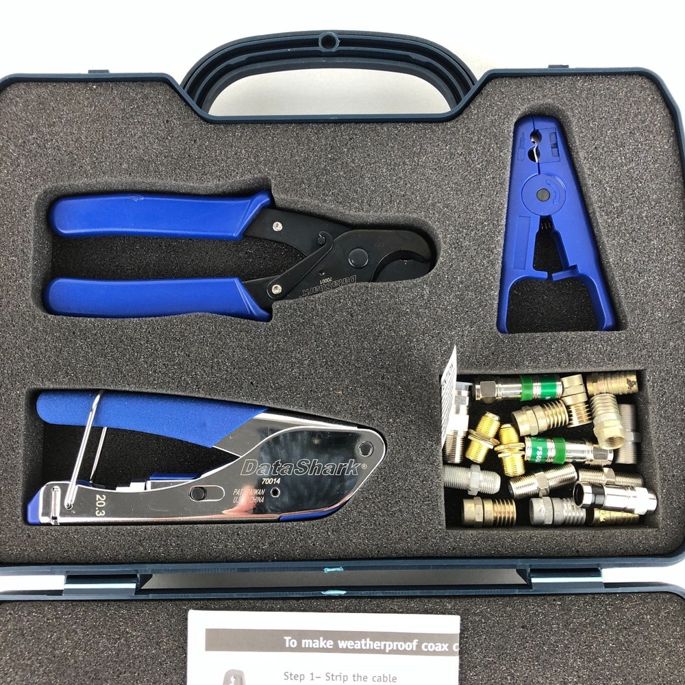 DataShark Satellite & Digital Cable Tool Kit by Paladin Tools Coax RG6 70019PKG