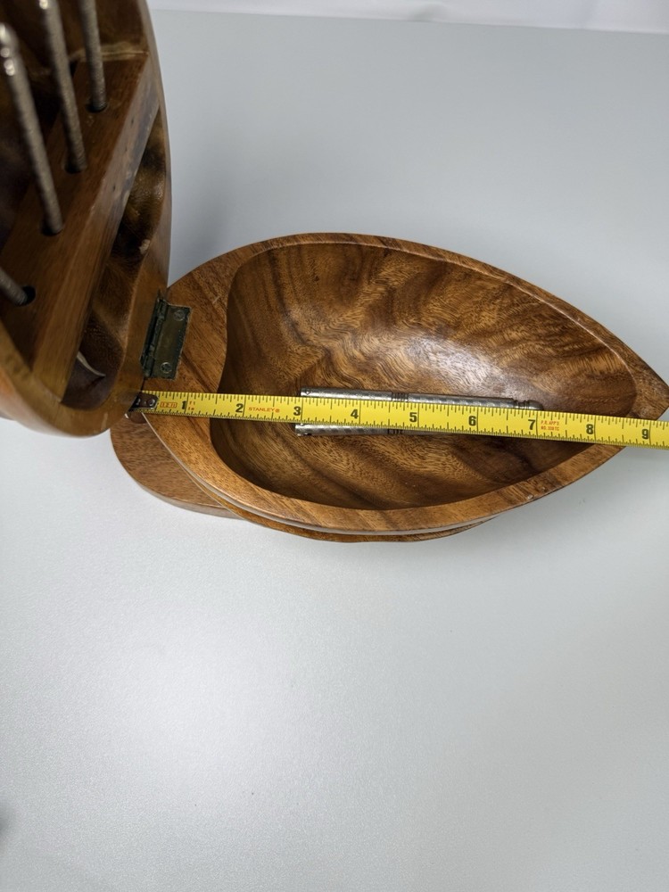 Vintage Walnut Shaped Nutcracker Bowl And Nit Cracker Tools