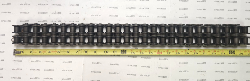 25" Length #80-2 Steel Roller Chain Riveted