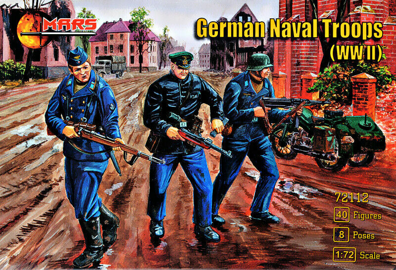 Mars Figures 72112 German Naval Troops (WWII), plastic model kit 1/72 scale