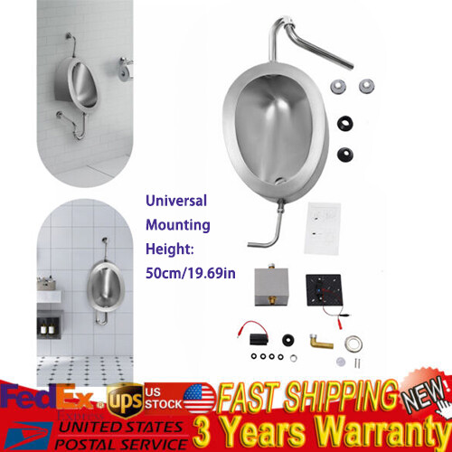 Automatic Wall Mounted Bathroom Urinal, Intelligent Sensor Flush Public Toilet