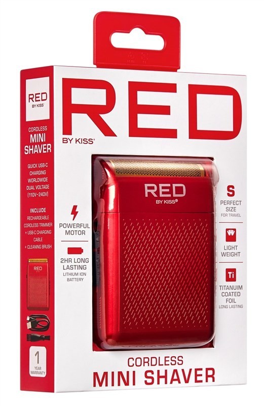 BL Kiss Red Mini Shaver Cordless Red