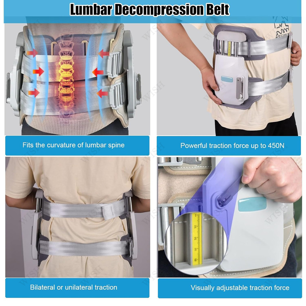 WEIHE Lumbar Traction Device Back Stretcher Spinal Decompression Devices