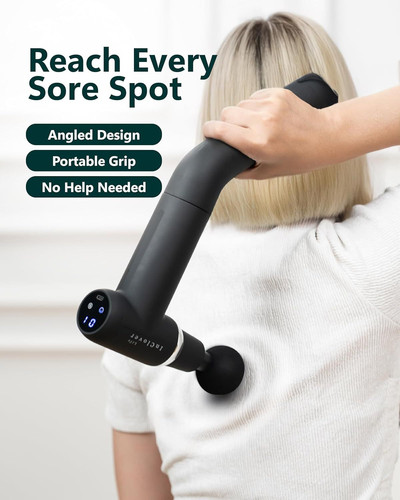 Massage Gun with Detachable Extension Handle for Deep Tissue Muscle...