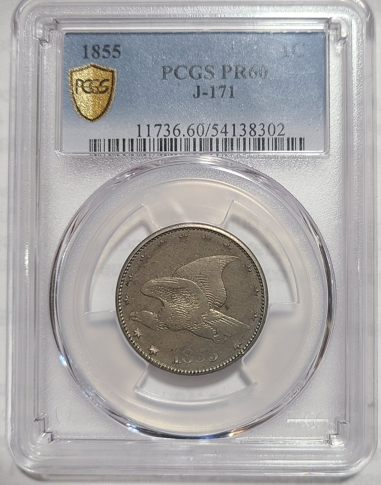 1855 Flying Eagle cent J-171  PCGS PR60