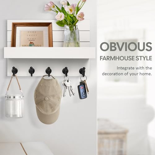 Key Holder for Wall: Easy Installation Mail Organizer Wall Mount Hanging Key