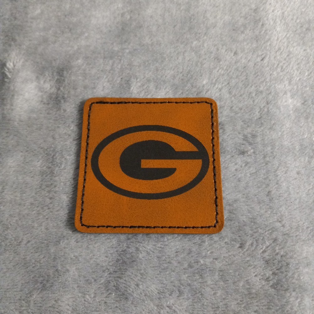 Packers Leather Iron on Patch For Hats And Accessories