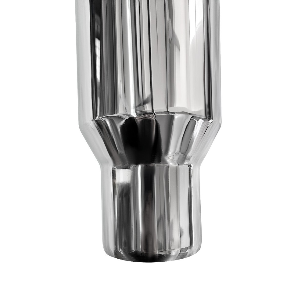 2PCS Chrome Bull Horn Stack Pipe 6"-5"OD x 60" L Exhaust Stack Pipe