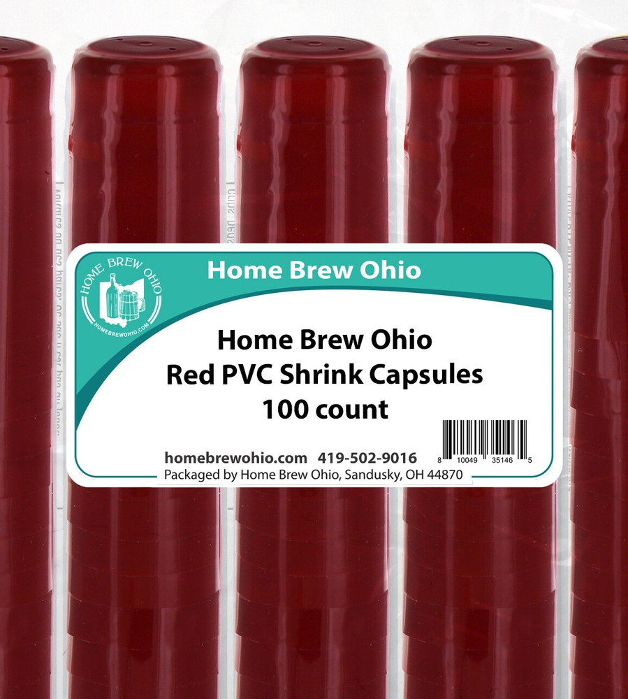 Red PVC Shrink Capsules-100 Count
