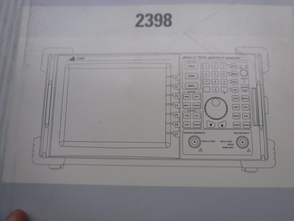 IFR 2398 Spectrum Analyzer Operation Manual Vol. 2