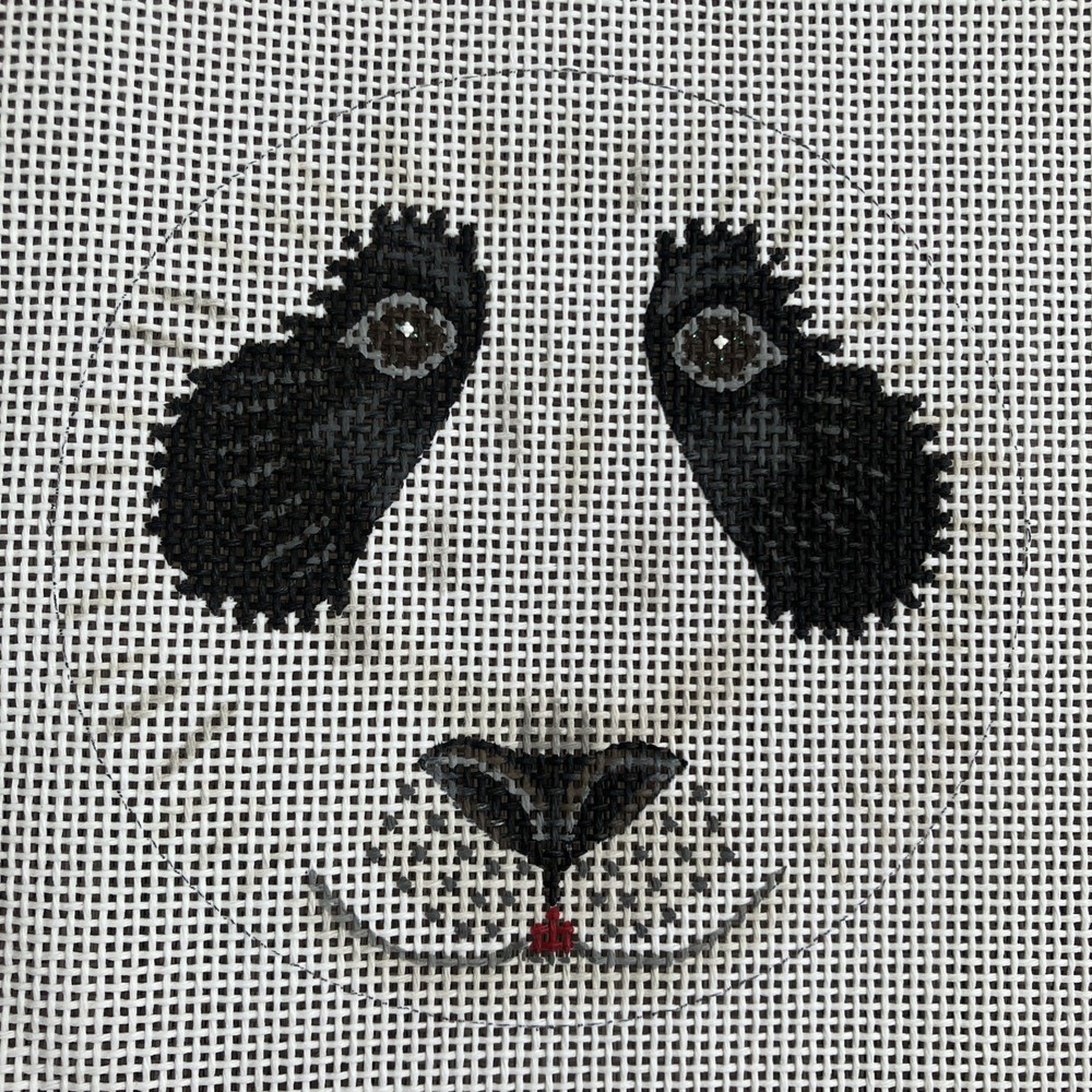 Handpainted Needlepoint Canvas | Panda Treasure Box Wrap | **Read Description*