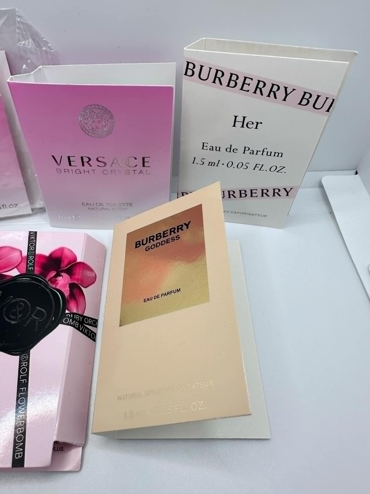 6 Pieces Sample Vials Perfume Versace Burberry V&R