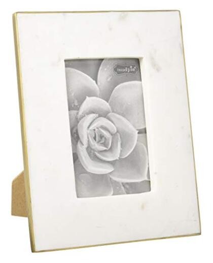 4" X 6" Marble & Gold Frame