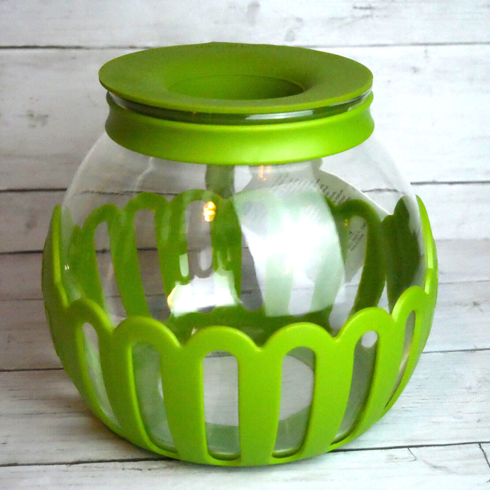 Ecolution Micro-Pop 3QT Green Apple Popcorn Popper Microwave Safe Glass NEW