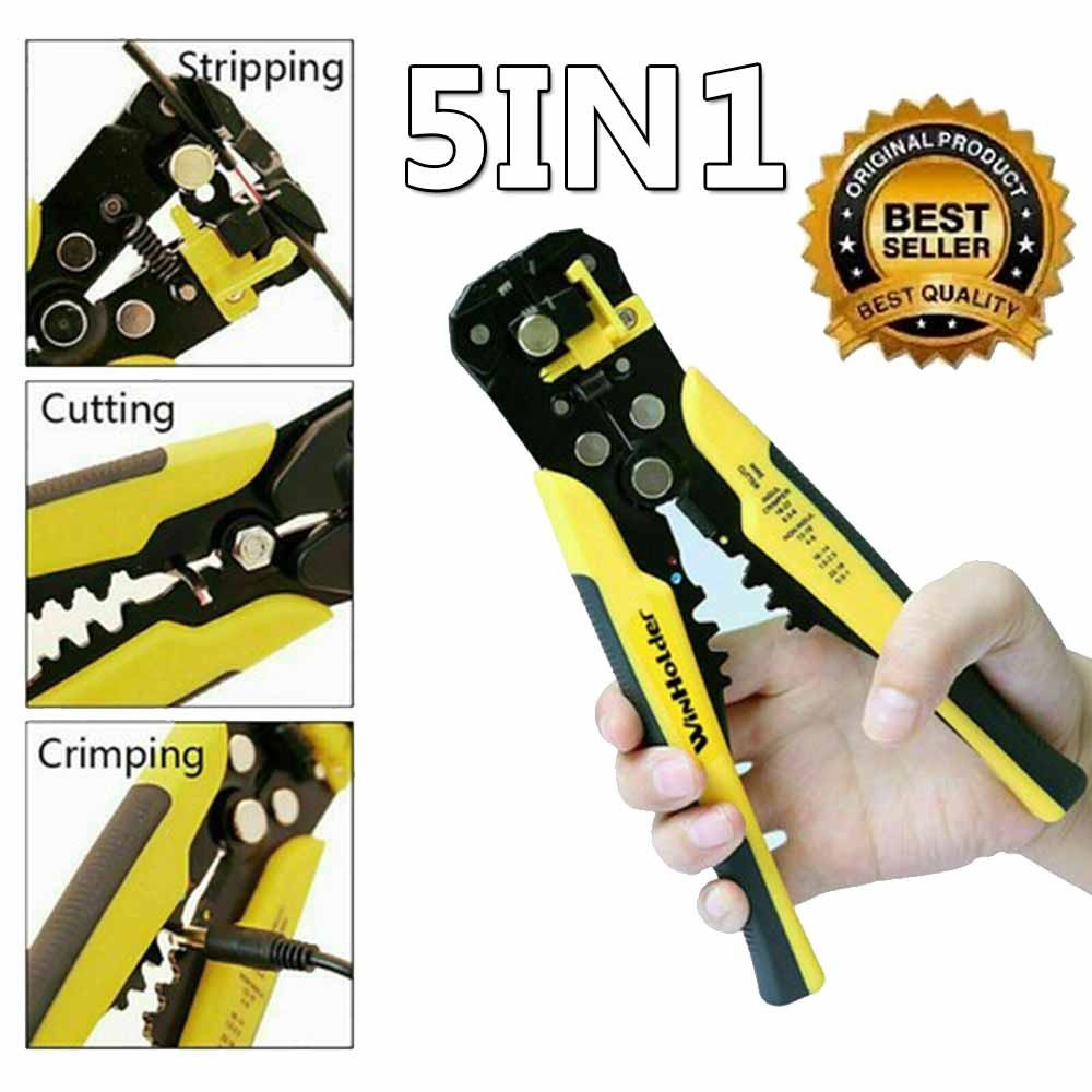 Automatic Wire Striper Cutter Stripper 8" Professional Crimper Terminal Tool