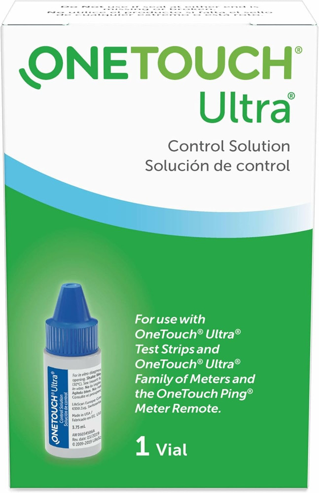 Blood Glucose Meter Control Solution for Test Strips 0.126 fl oz