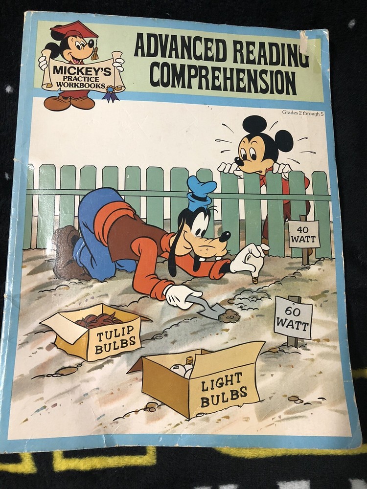 Disney Advanced reading comprehension workbook vintage