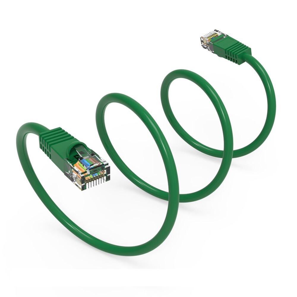 1FT Cat5E RJ45 Ethernet LAN Network UTP Snagless Patch Cable Pure Copper Green