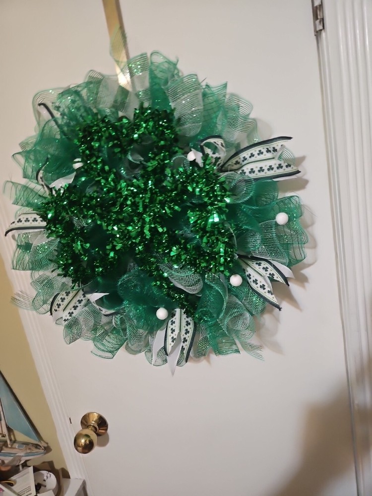 St. Patrick's Day Deco Mesh Wreath