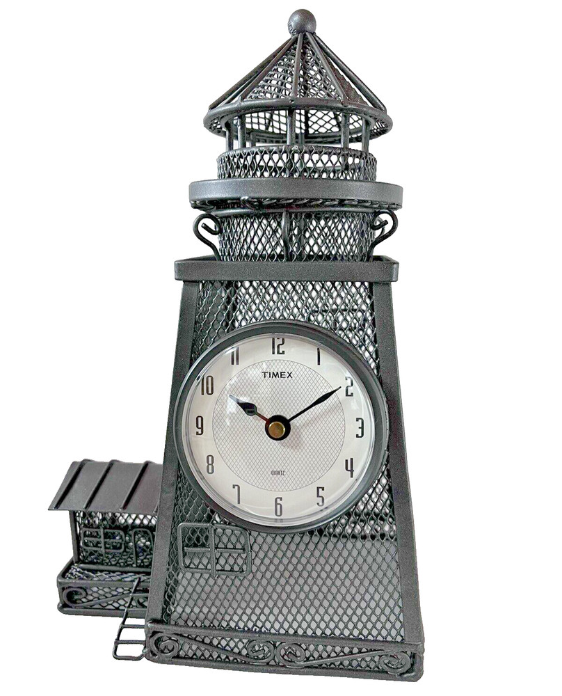 Timex Table Clock Wrought Iron Silo Barn Theme With Original Box. Tested