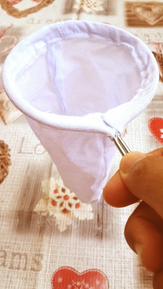 fruit juice filter ,juice cloth strainer / Sock Cotton Bag Strainer Handle Reuse