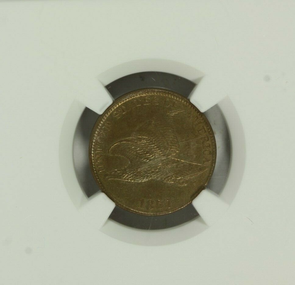 1857 Flying Eagle Cent : NGC MS61