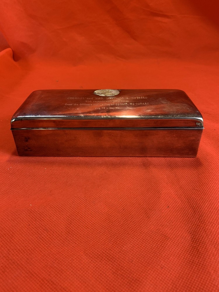 Original Vietnam War Presentation Cigarette Case Name Engraved To Colonel