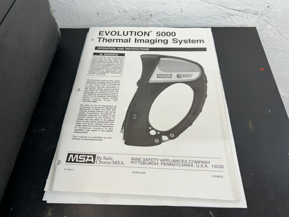 MSA Evolution 5000 Hand-Held Thermal Imaging Camera With Case And Accessories