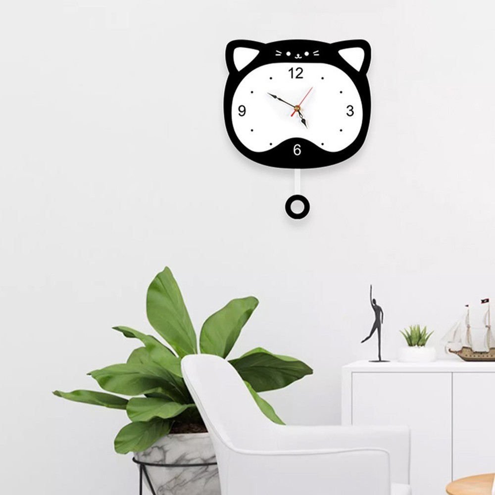 Acrylic Decor Quiet Environment Battery Powered Clock Easy Maintenance