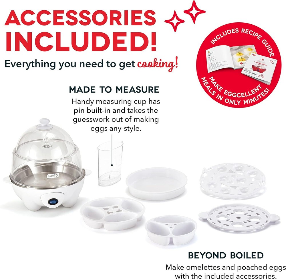 Dash Deluxe Rapid Egg Cooker 12 Egg Capacity Versatile Kitchen Appliance