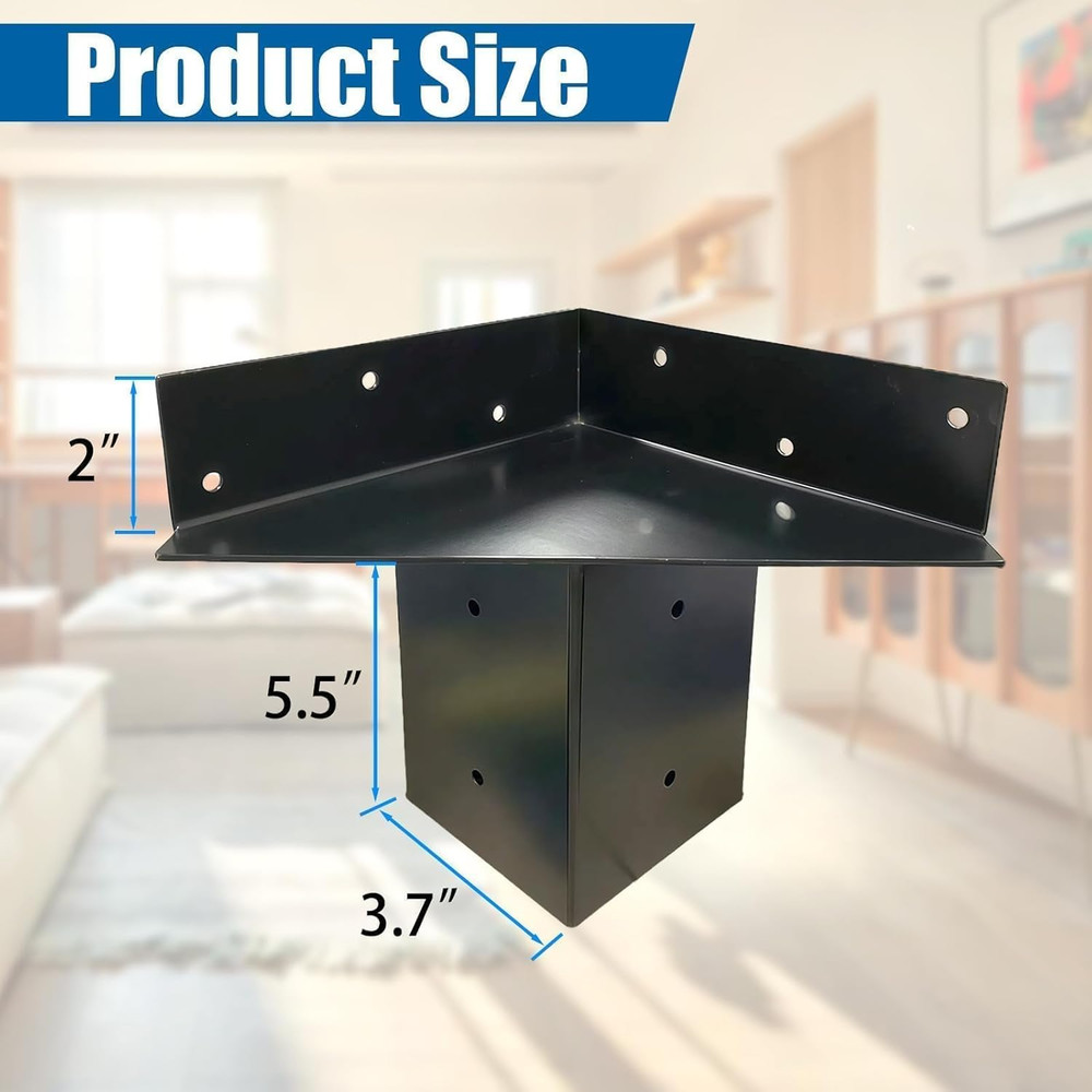 Deer Stand Right-Angle Bracket 4X4, 4-Piece Set Outdoor 4X4 Composite Angle Stee