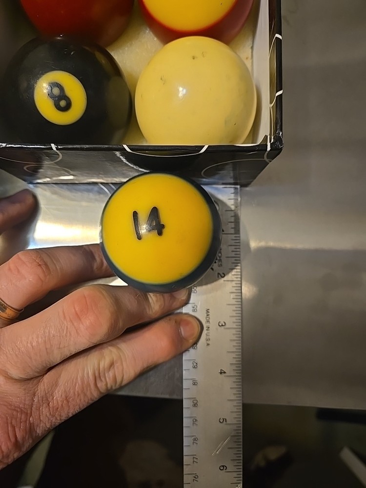 Vtg Pool Balls Complete Billiard Set