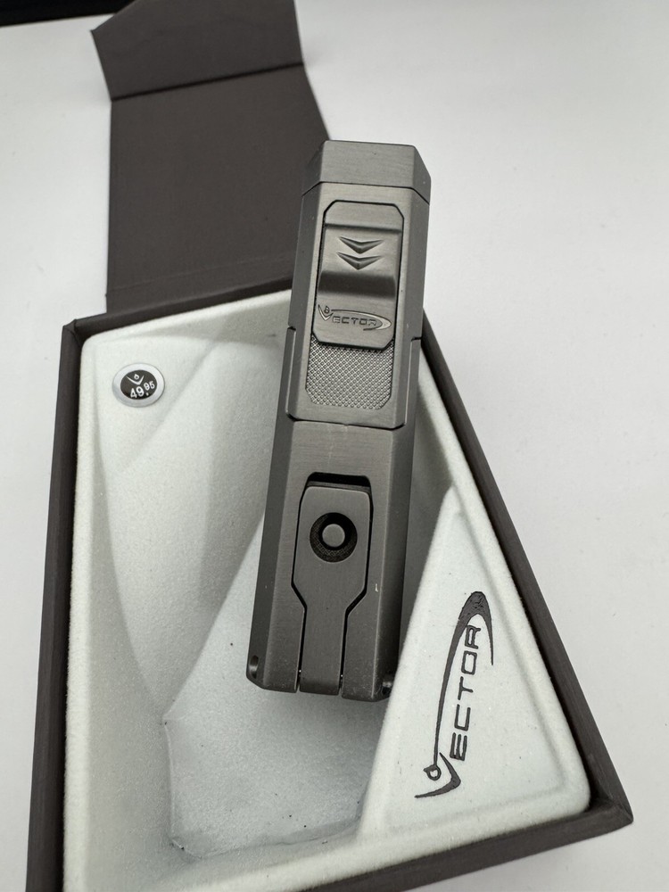 Vector Caliper - Single Large Jet Flame Torch Lighter - Gunmetal - New