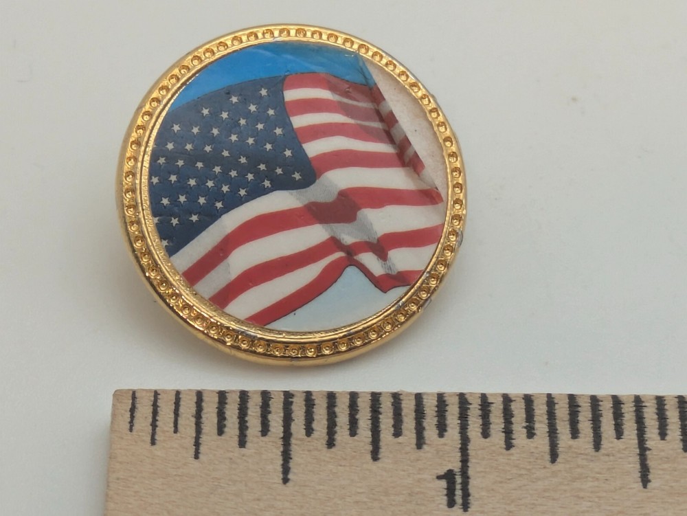 American Flag Round Lapel Pin