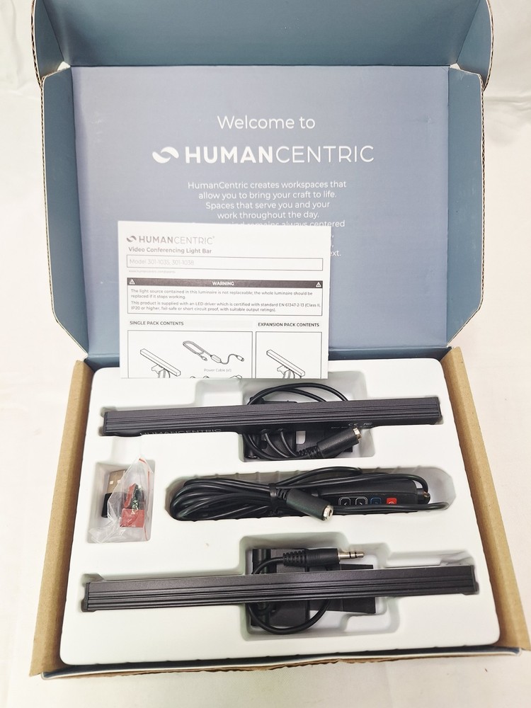 HumanCentric Video Conference Lighting - Double Kit (2-Pack) - LED Webcam Light