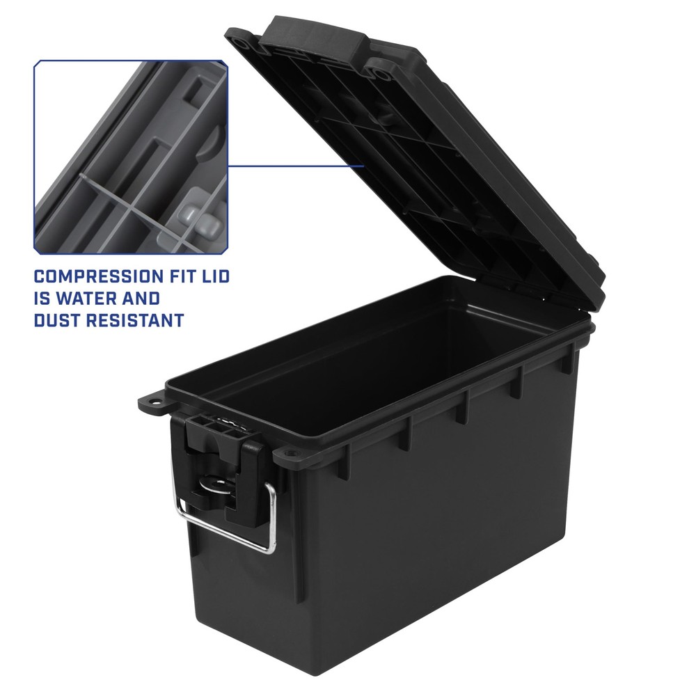 Sheffield 12629 Ammo Storage Box, Stackable .30 Cal Standard Single, Black