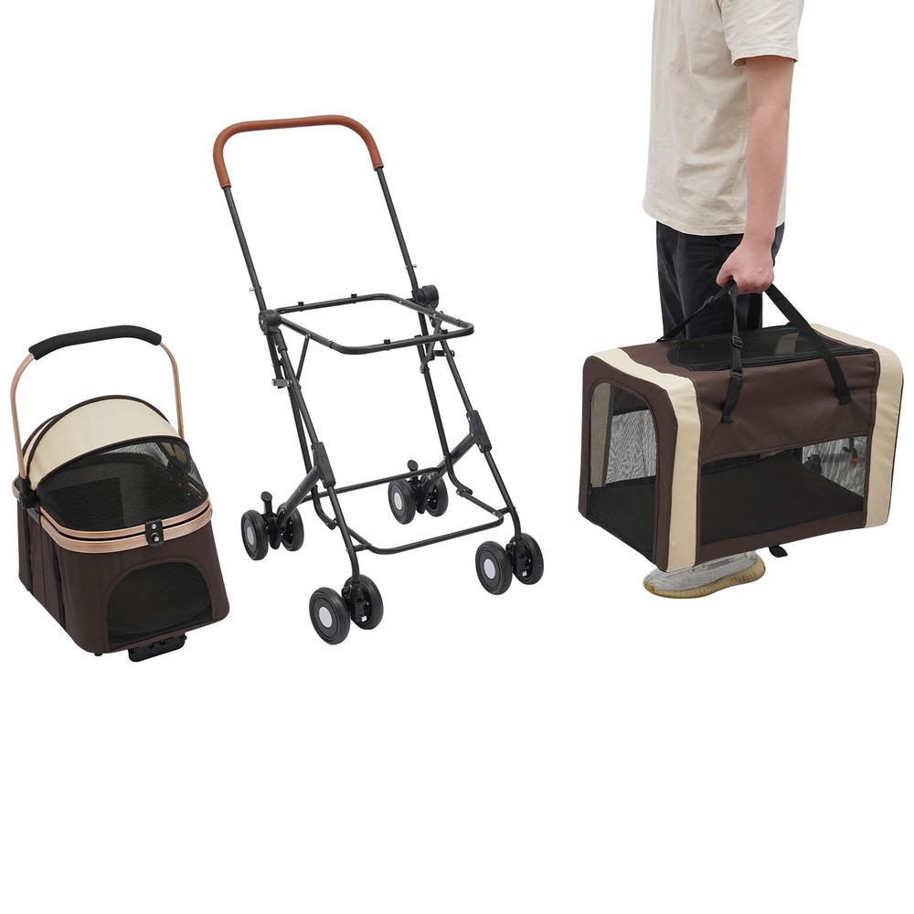 Dog & Cat Stroller Foldable Pet Stroller Foldable Pet Stroller for Small Dogs