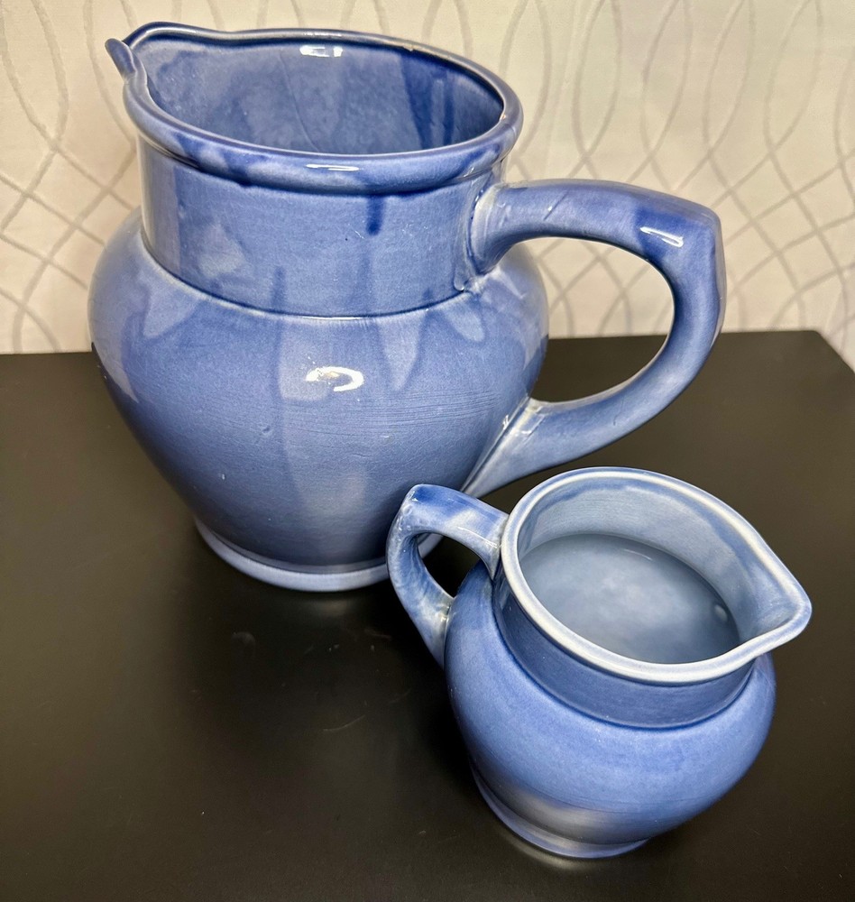 Garcia Blue Ceramic Pitcher & Creamer Set – Pottery Kitchenware