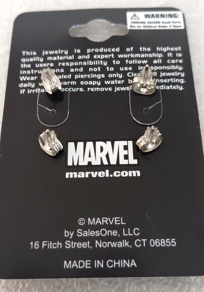 Marvel Comics Spider-Man & Spider Gwen Ghost Post Stud Earrings New NOS MOC