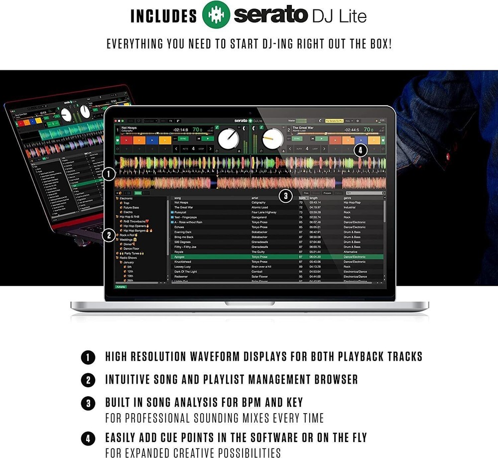 Numark Mixtrack Platinum FX 4-Deck Serato DJ Controller Japan Tabletop 24 Bit