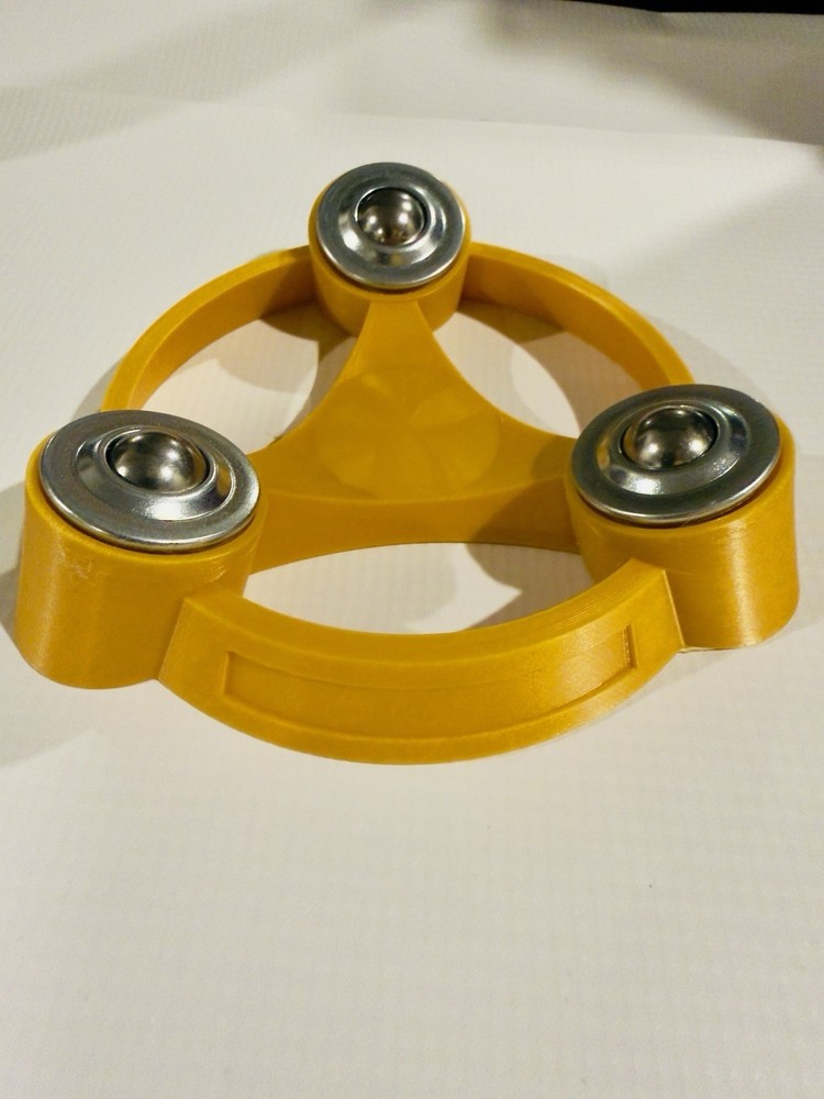 Yellow 3D Printed Bowling Ball Roller Stand
