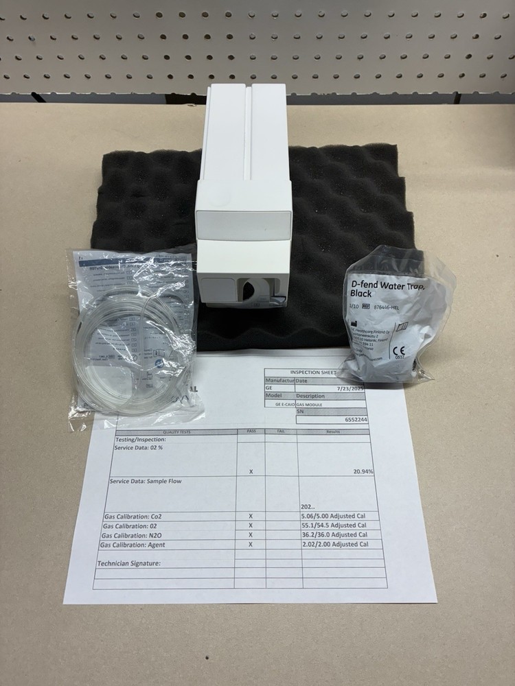 GE Model E-CAIO-00 Gas Module Fresh Calibration Patient Ready