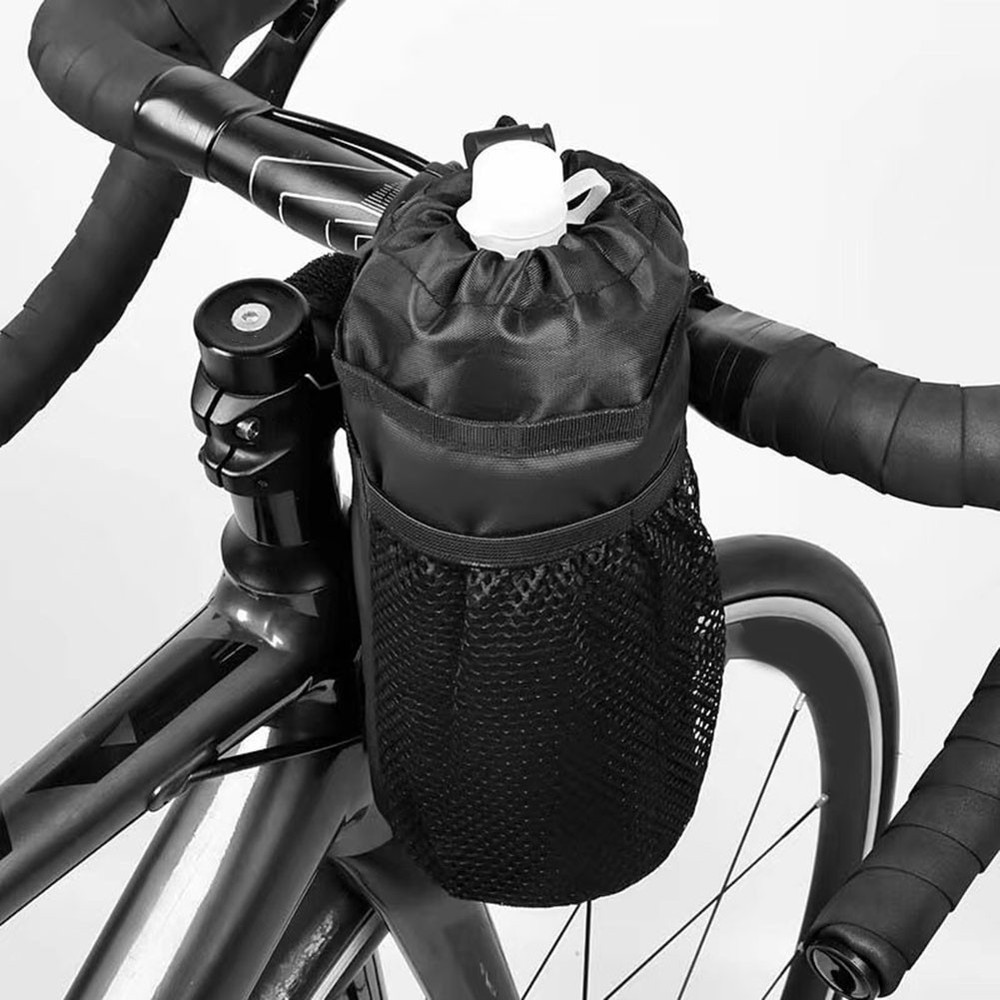 Quick Access and Secure Storage with Drawstring Bike Handlebar Stem Bag