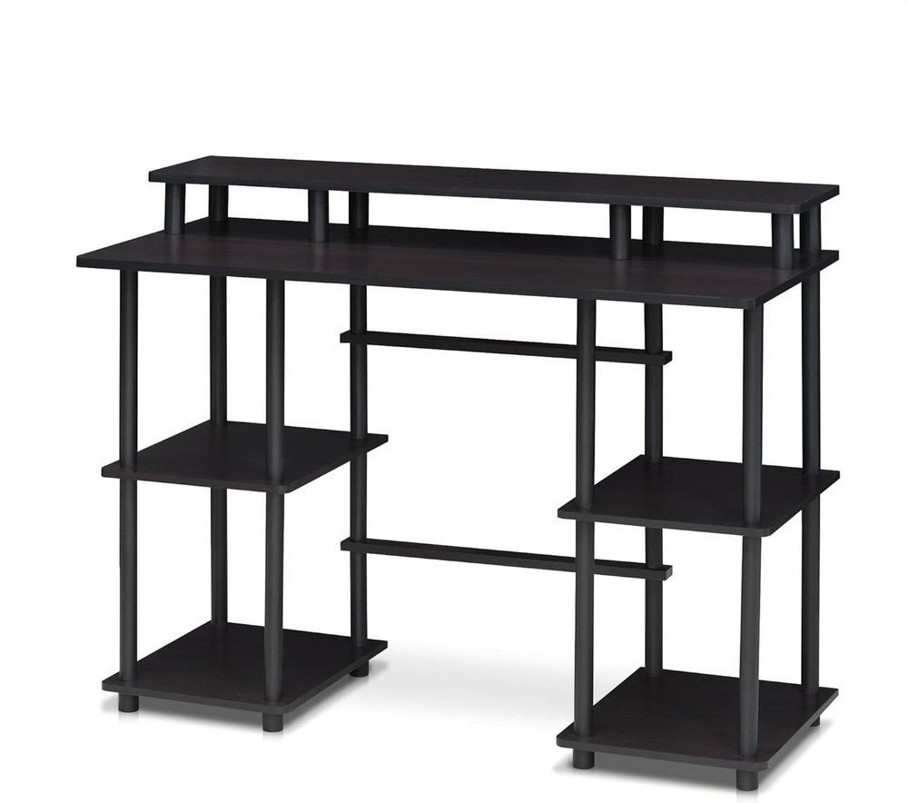 Espresso Turn-N-Tube Computer Desk - Stylish & Functional Workspace Solution