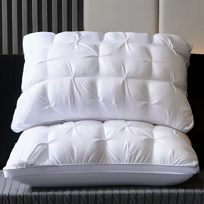 2-Pack Soft White Pillows with Zipper – Comfortable & Supportive Set - 29x19"