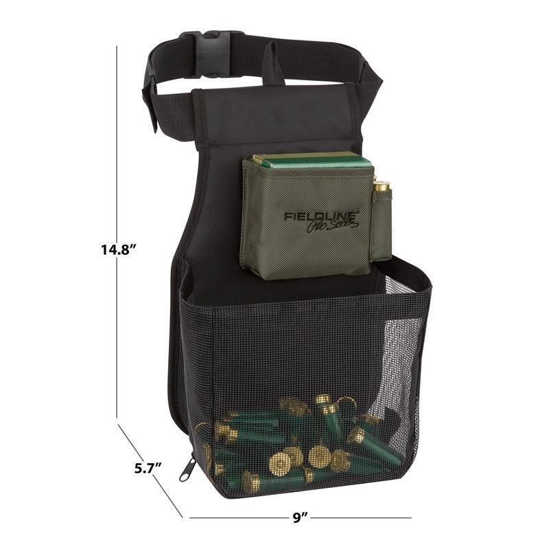 Large Trap Shooting Shell Pouch Adjustable Waist Belt Quick Release Mesh Pockets